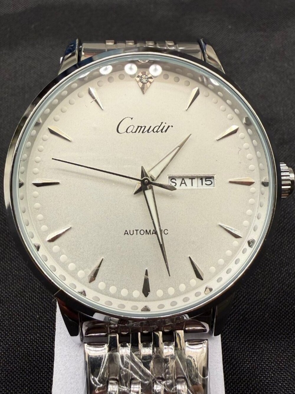 Camudir Men's Stainless Steel Automatic 42mm Date/Week Calendar Watch NIB